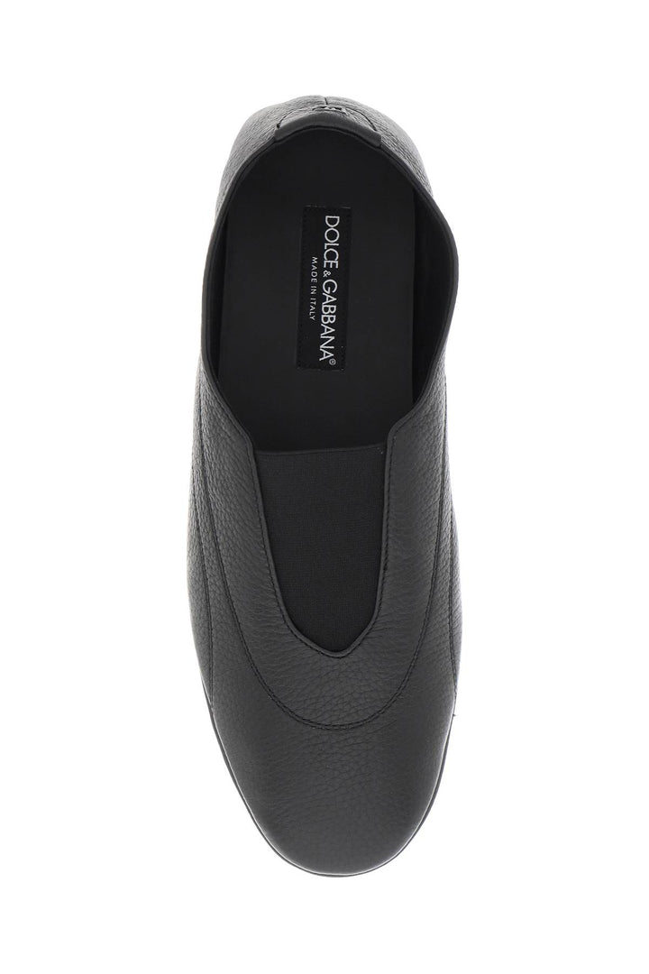 Dolce & Gabbana Leather Slipper For   Nero
