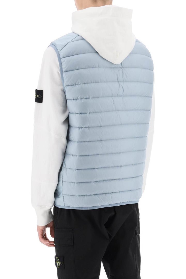 Stone Island Lightweight Puffer Vest In R Nylon Down Tc   Celeste