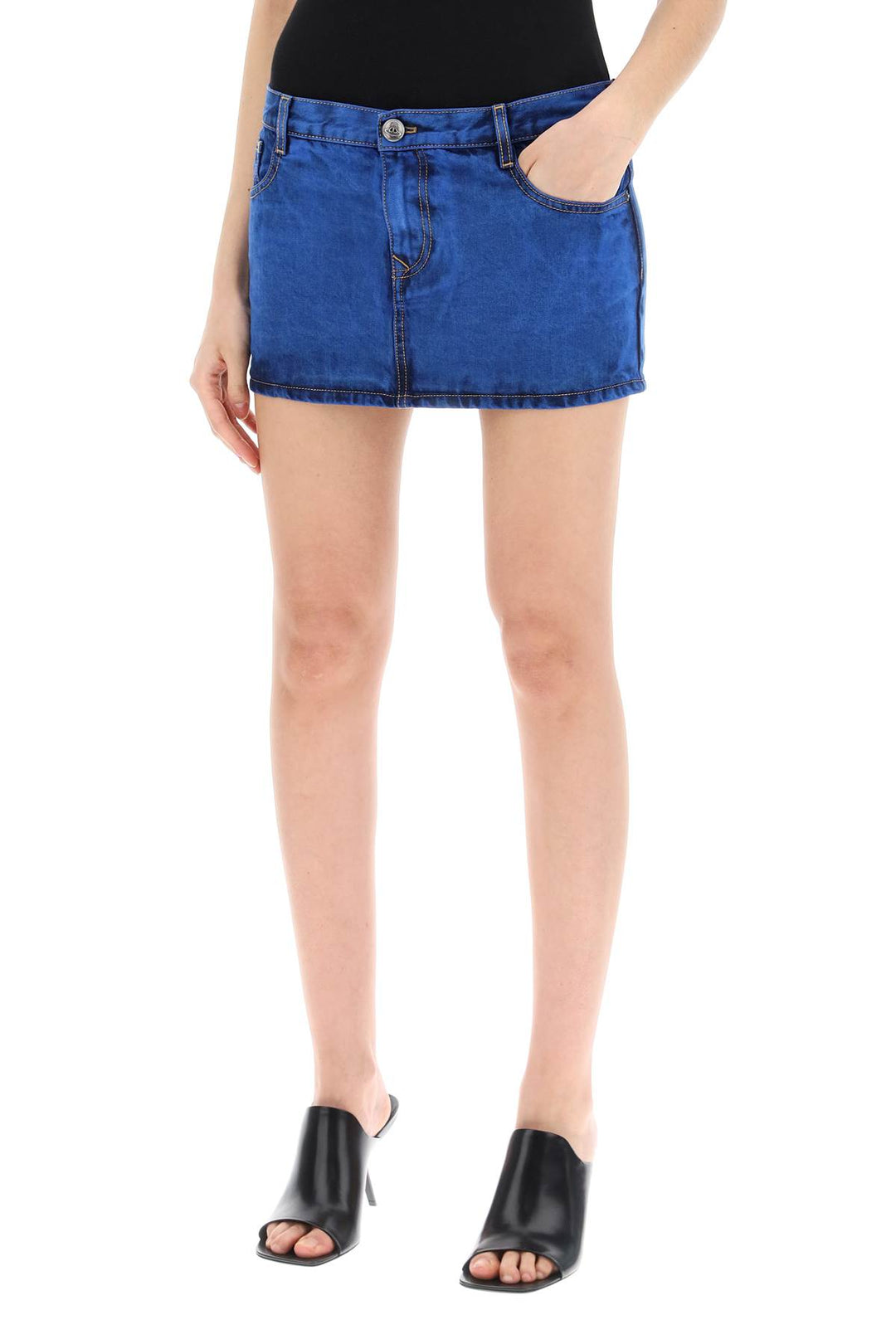 Vivienne Westwood Denim Foam Mini Skirt For   Blu