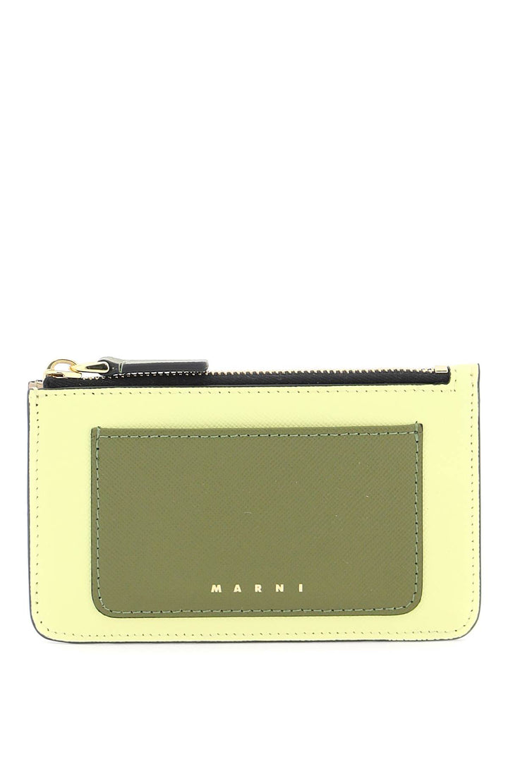 Marni Tricolor Zippered Cardholder   Yellow