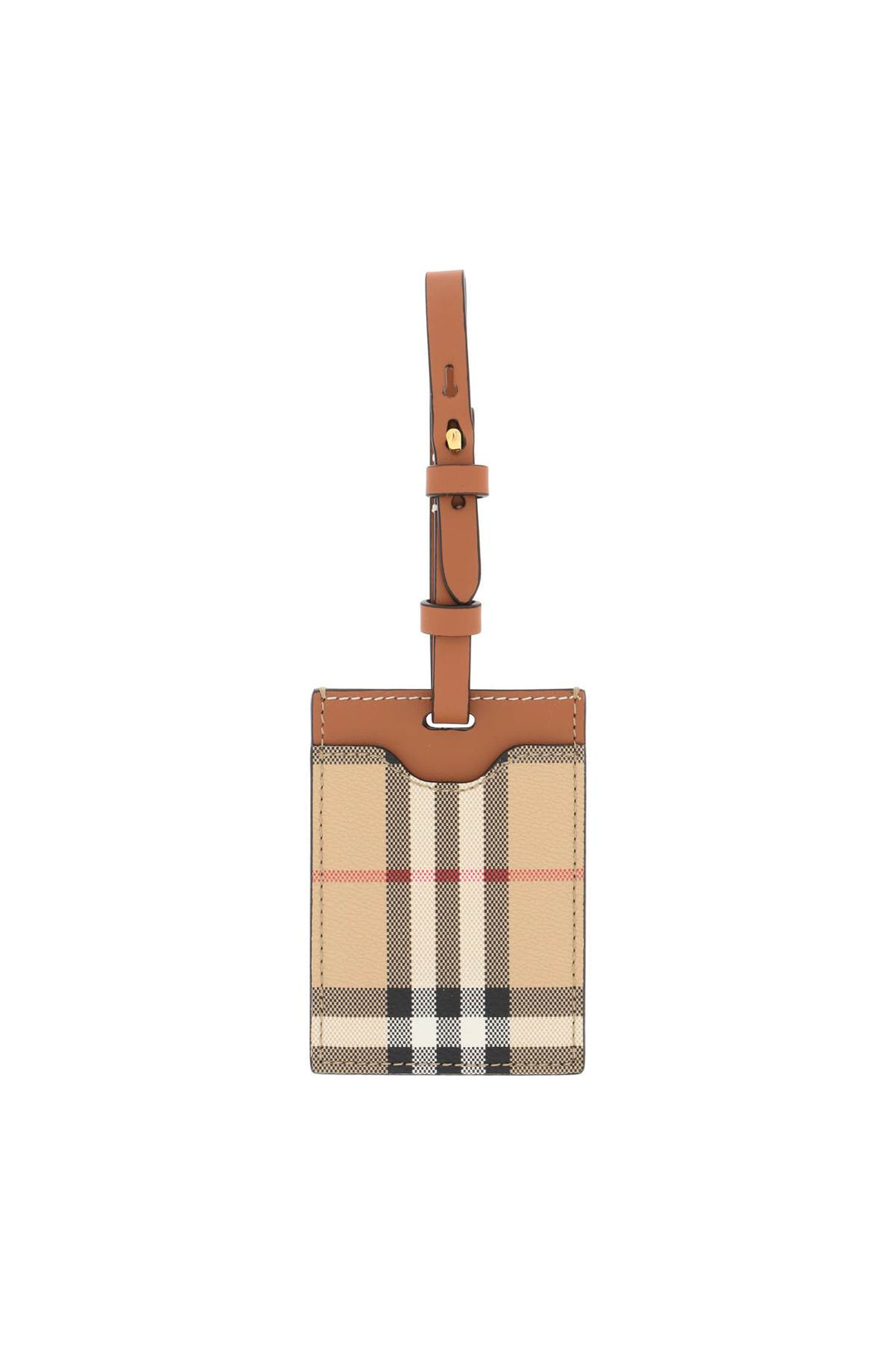 Burberry Check Luggage Tag   Beige
