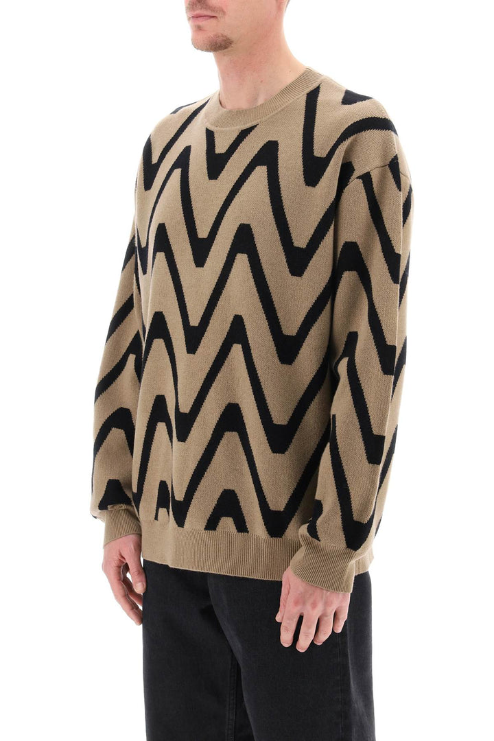 Closed Geometric Jacquad Sweater   Beige