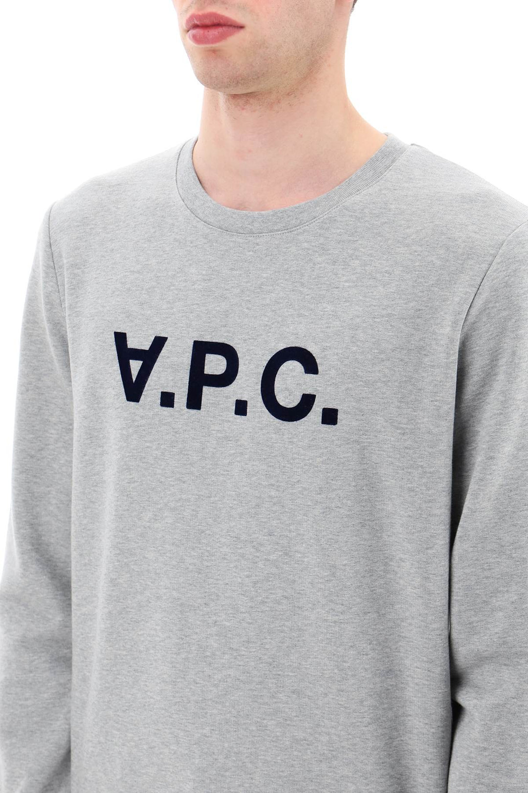 A.P.C. Flock V.P.C. Logo Sweatshirt   Grey