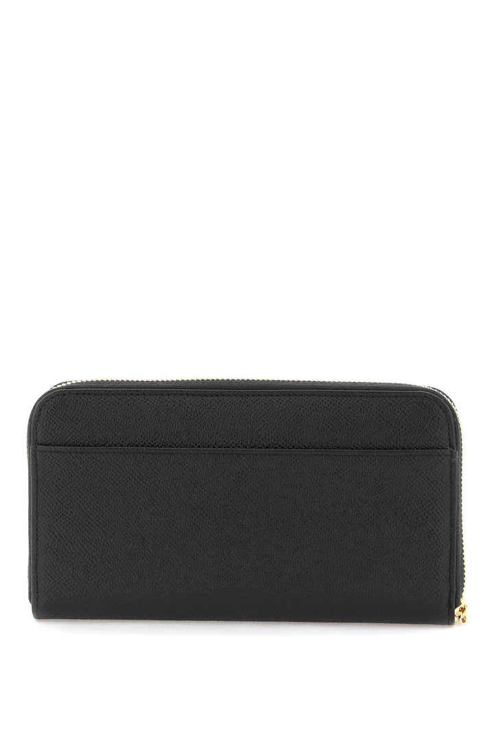 Dolce & Gabbana Leather Zip Around Wallet   Nero