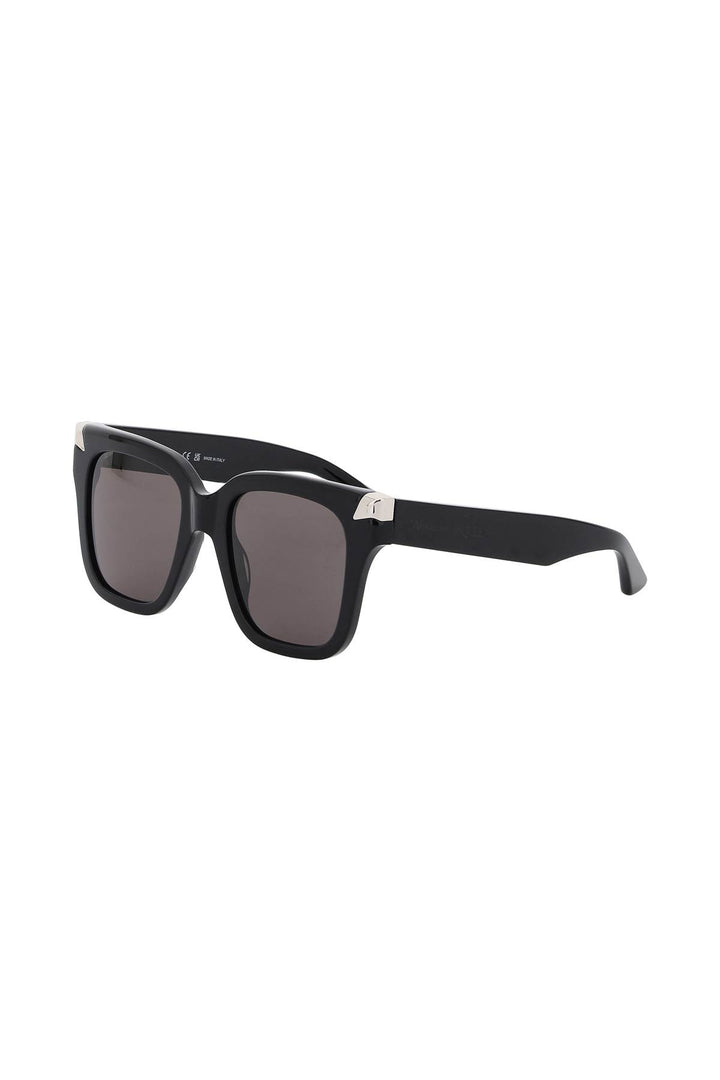 Alexander Mcqueen Replace With Double Quotepunk Oversized Sunglassesreplace With Double Quote   Nero