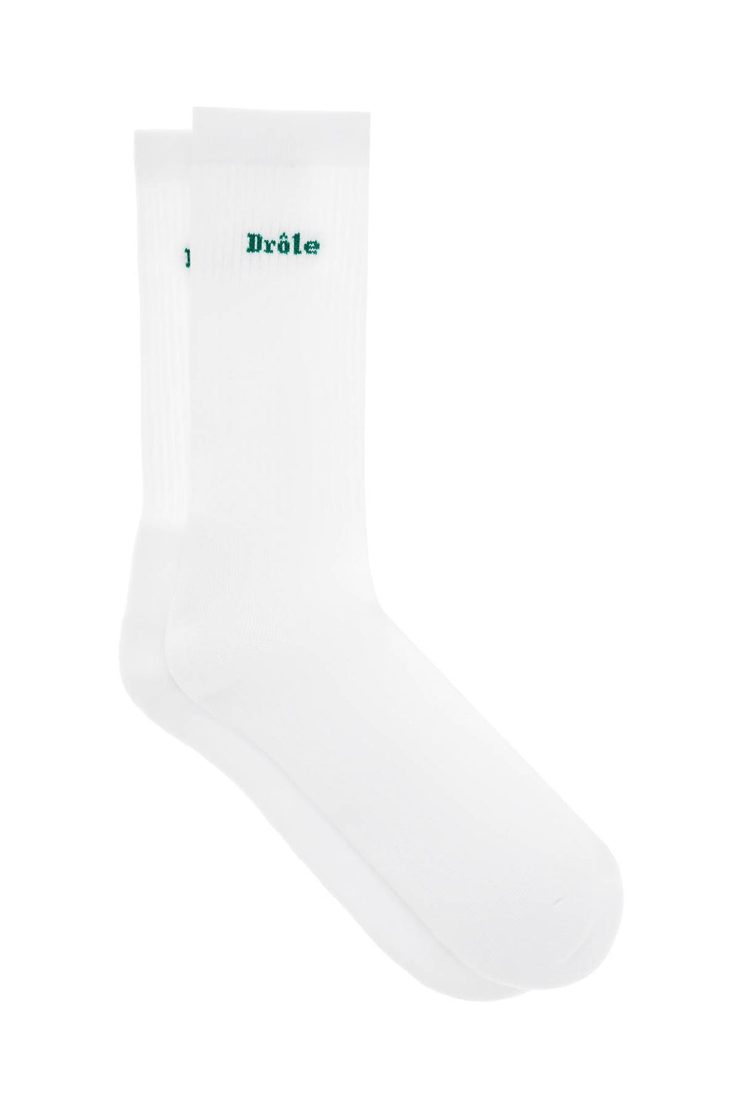 Drole De Monsieur Logoed Socks   Bianco