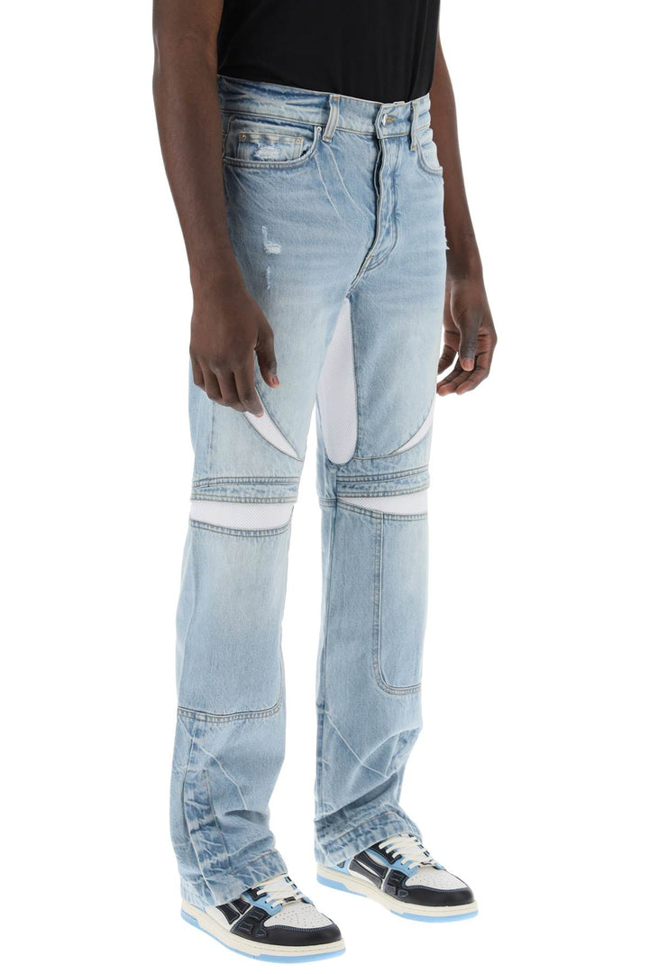 Amiri Mx 3 Jeans With Mesh Inserts   Celeste