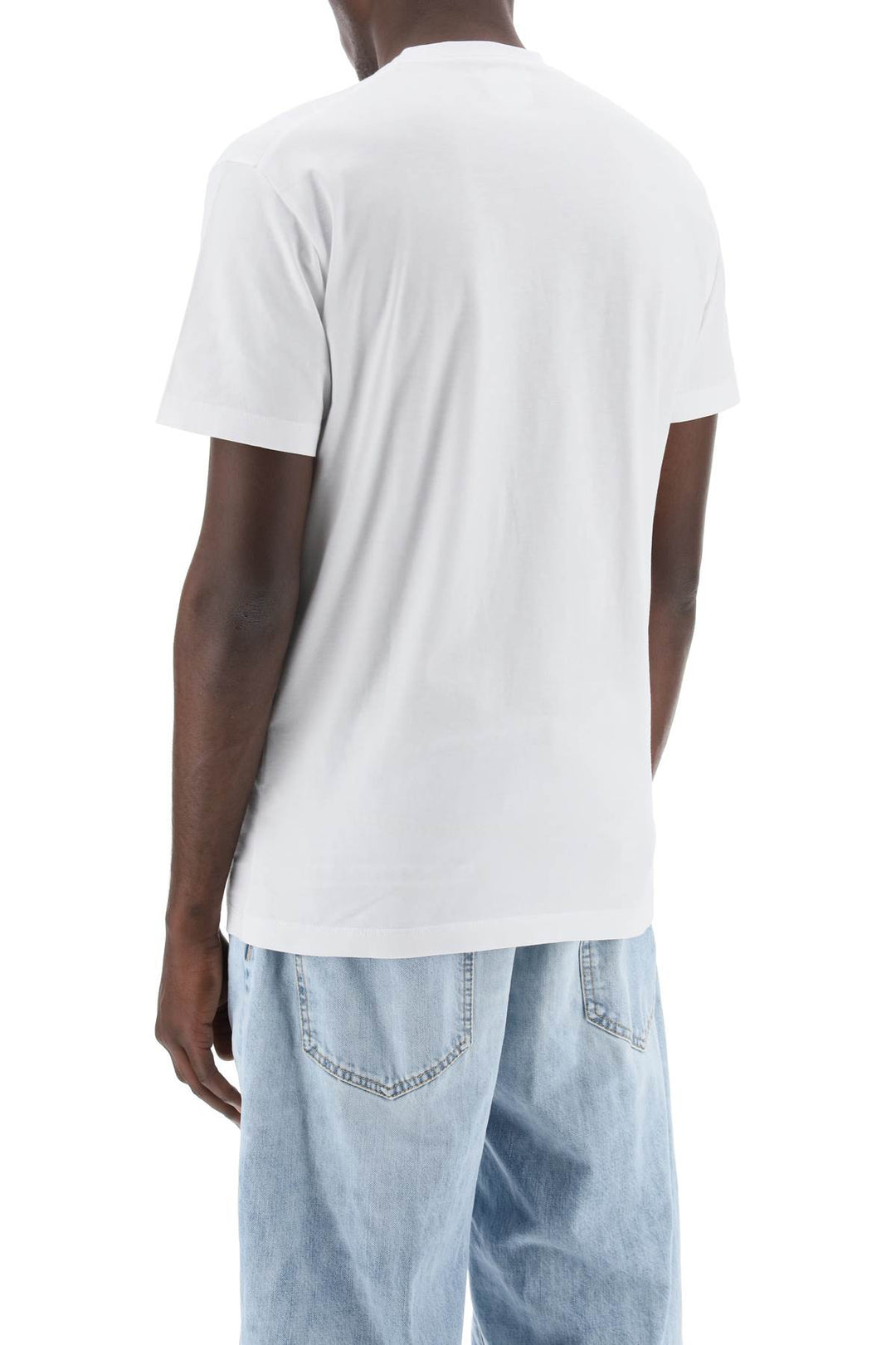 Dsquared2 Replace With Double Quotelogoed Cool Fit T   Bianco