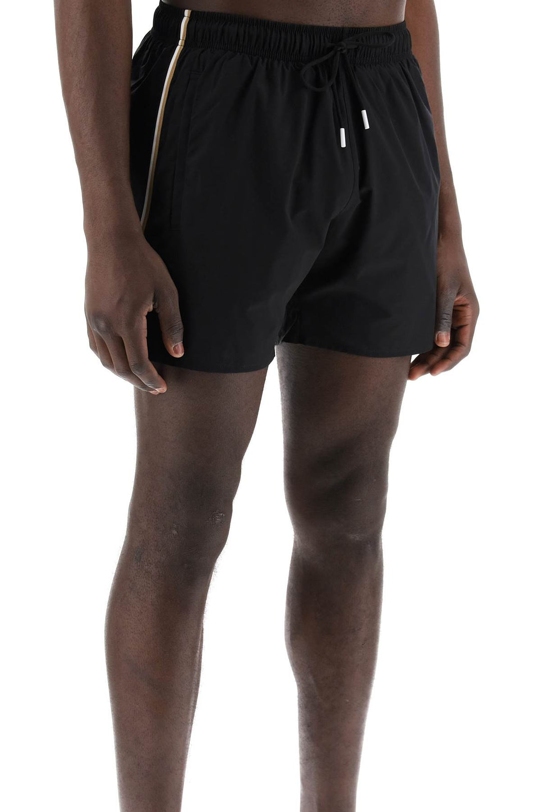 Boss Replace With Double Quoteseaside Bermuda Shorts With Tr   Nero