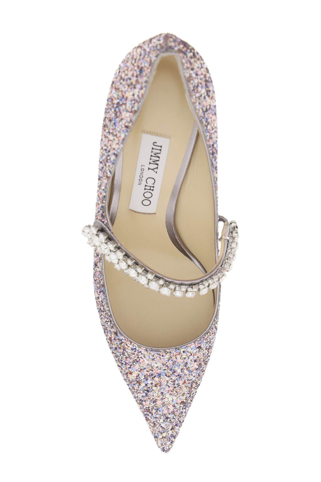 Jimmy Choo Bing 65 Pumps With Glitter And Crystals   Rosa