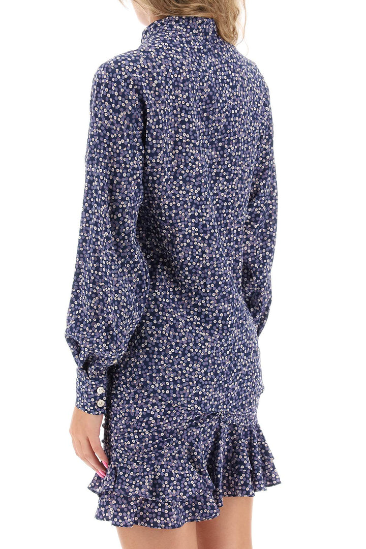 Isabel Marant Ilda Silk Shirt With Floral Print   Blu