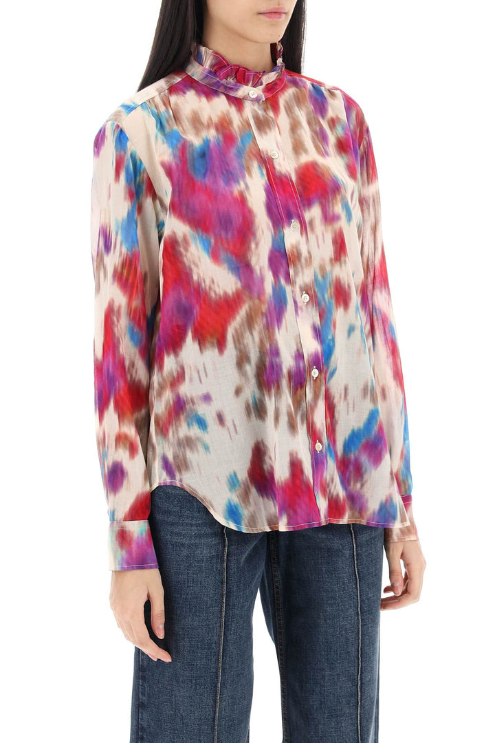 Isabel Marant Etoile Gamble Shirt With Shaded Motif   Multicolor