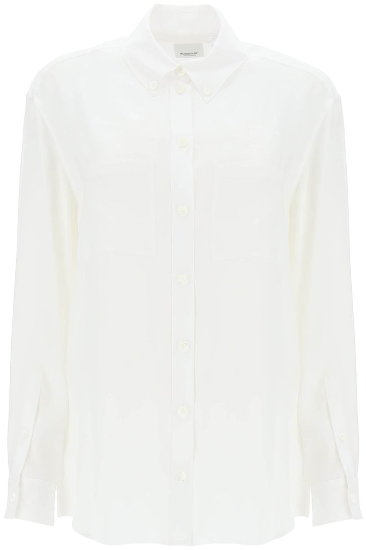 Burberry Ivanna Shirt With Ekd Pattern   Bianco