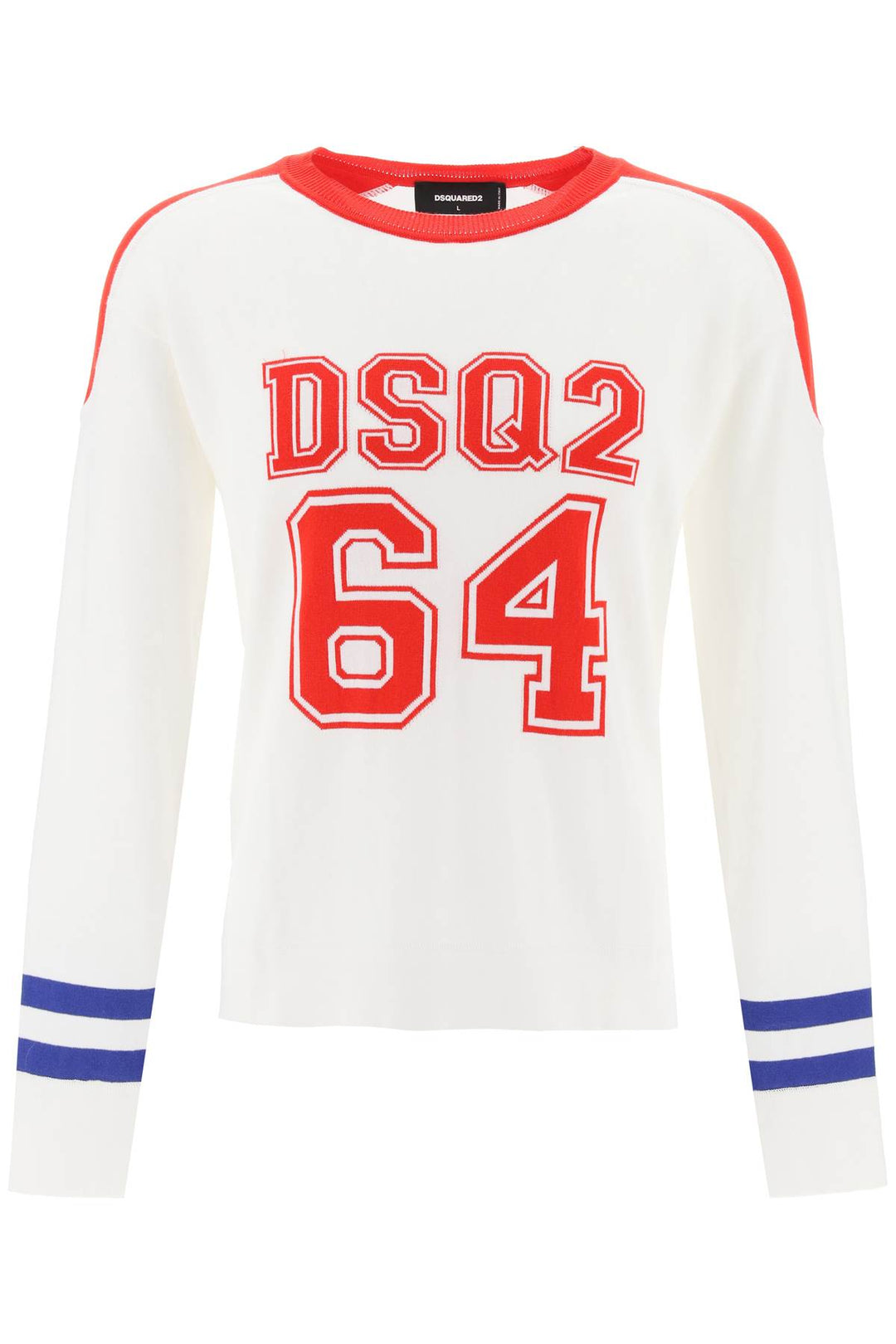 Dsquared2 Dsq2 64 Football Sweater   Bianco