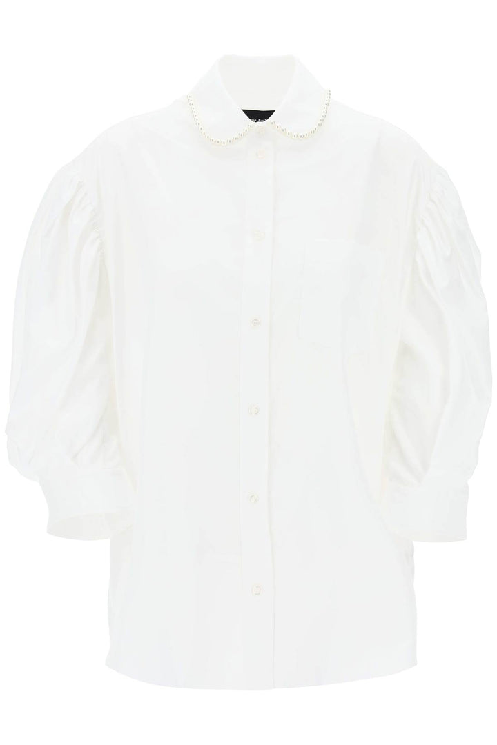Simone Rocha Puff Sleeve Shirt With Embellishment   White