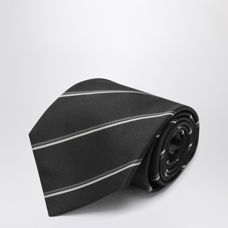 Saint Laurent striped silk tie