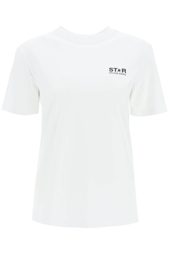 Golden Goose Big Star T Shirt   Bianco