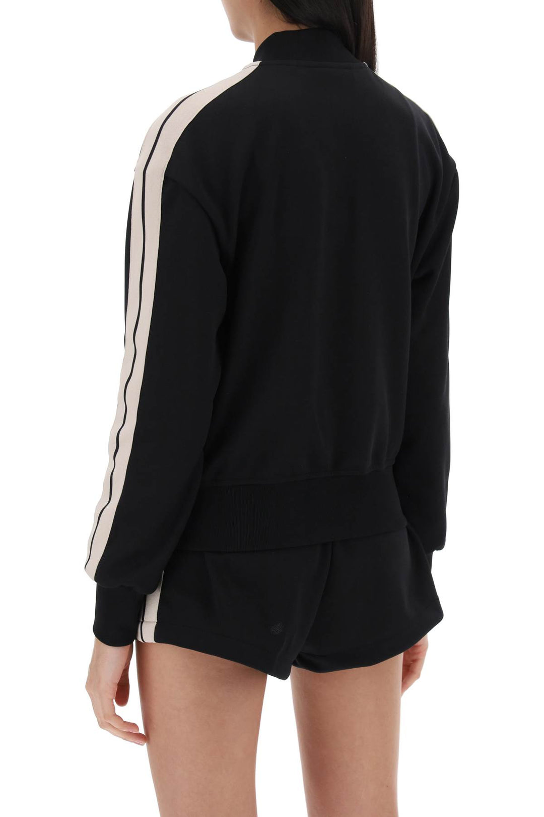Palm Angels Track Sweatshirt With Contrast Bands   Nero