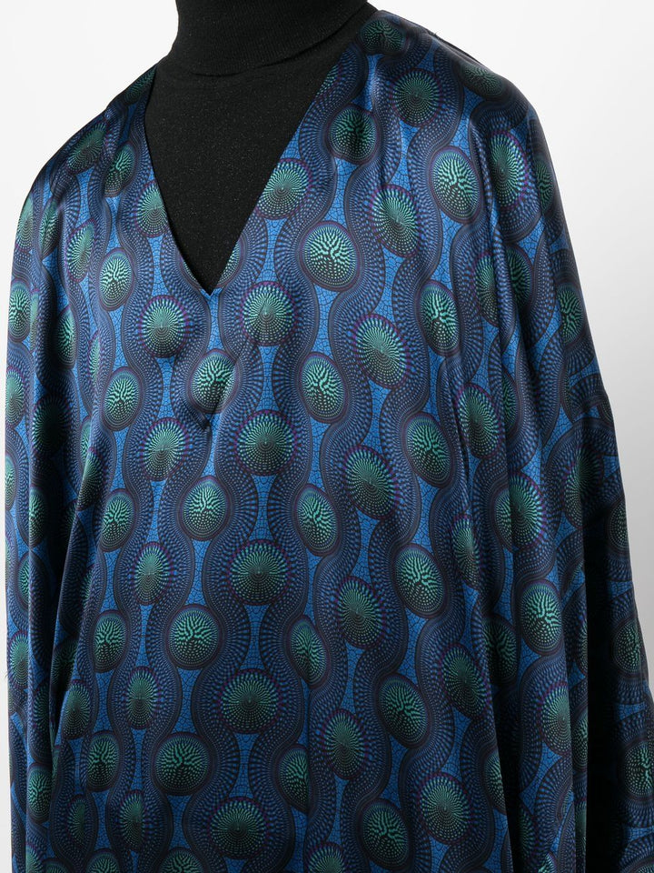 OZWALD BOATENG silk cape shirt