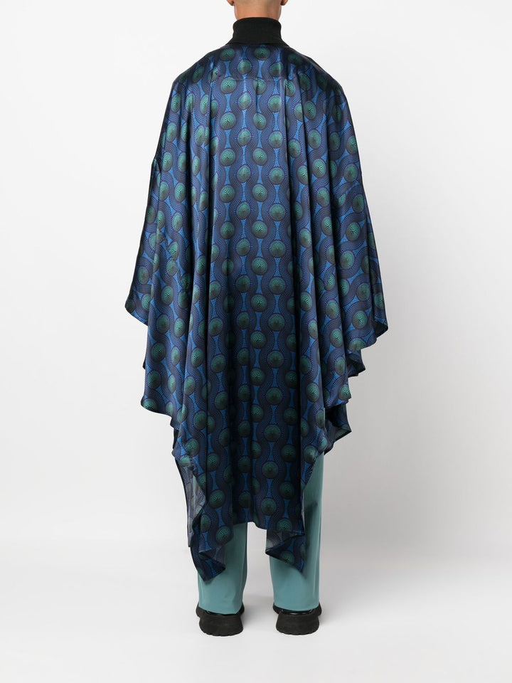 OZWALD BOATENG silk cape shirt
