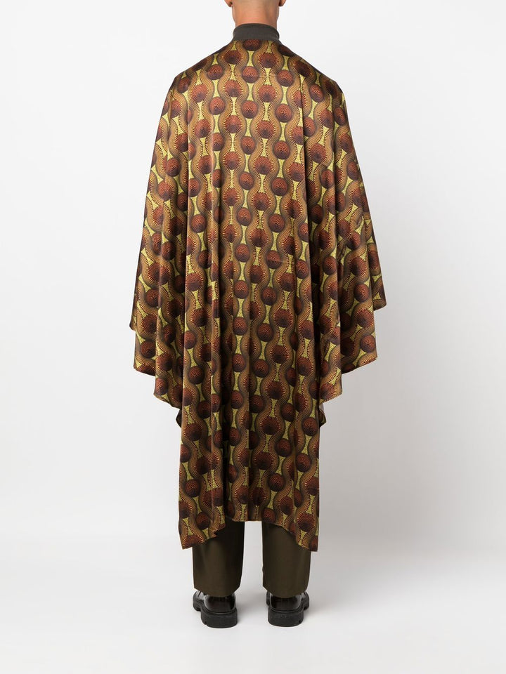 OZWALD BOATENG silk cape shirt