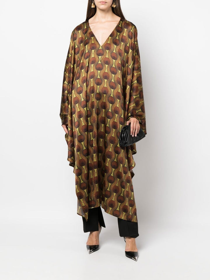 OZWALD BOATENG silk cape shirt
