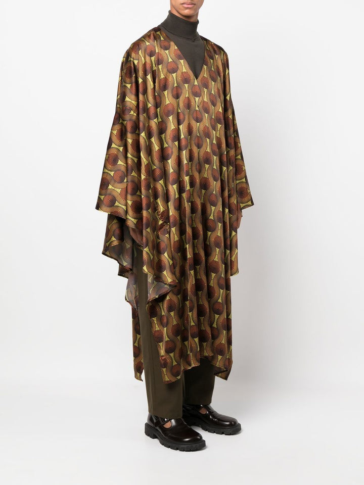 OZWALD BOATENG silk cape shirt