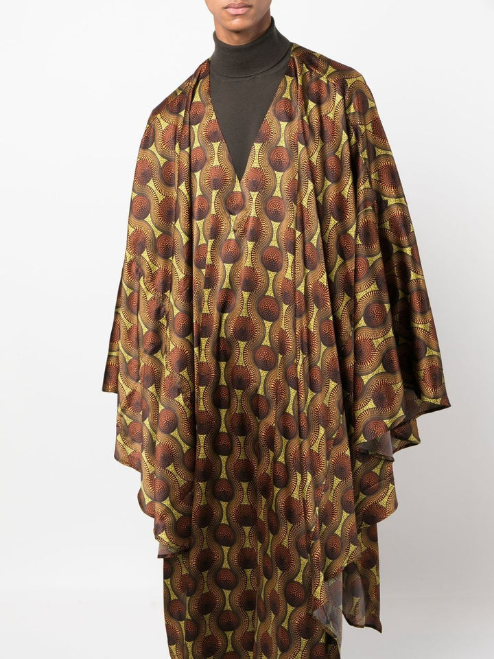 OZWALD BOATENG silk cape shirt