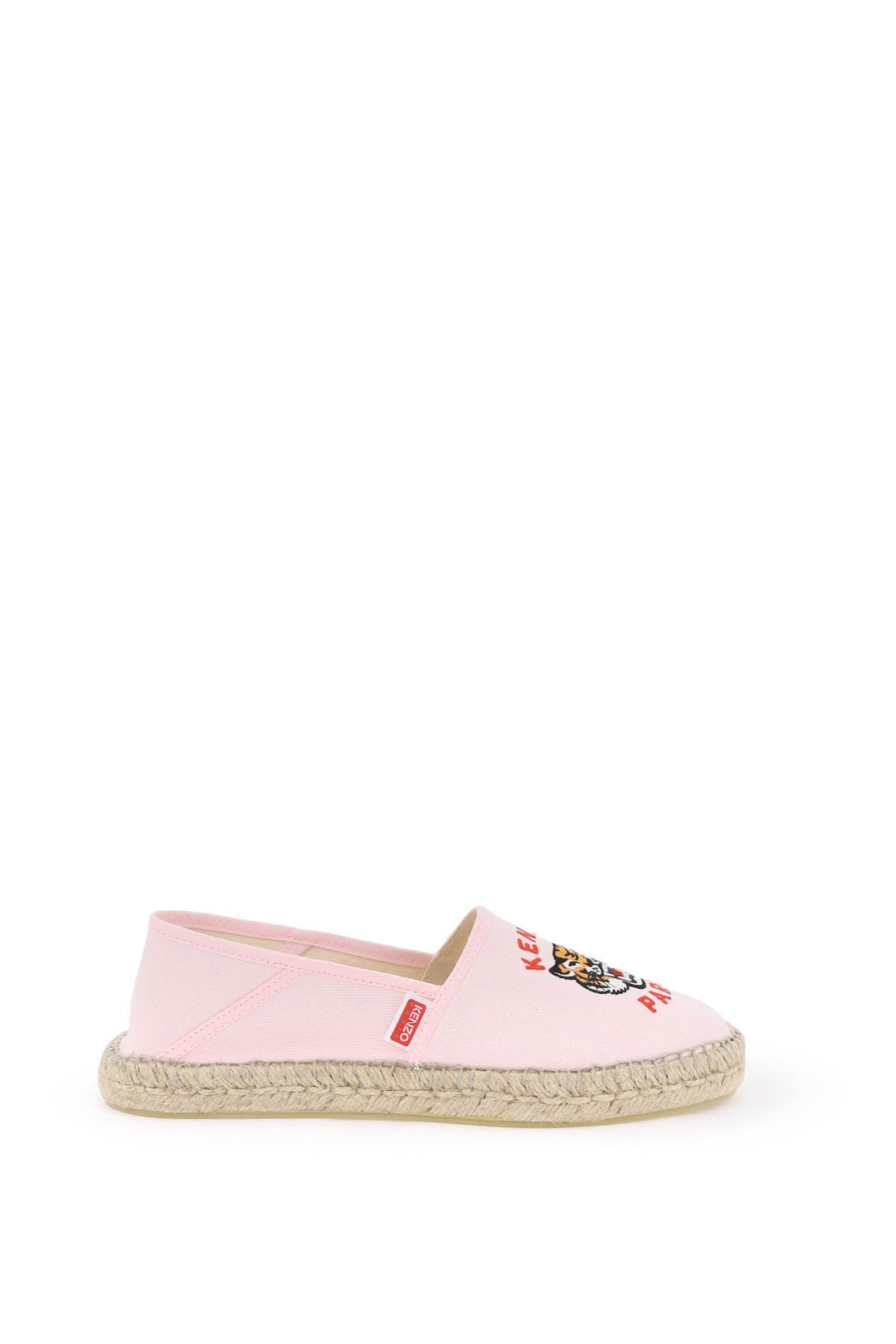 Kenzo Canvas Espadrilles With Logo Embroidery   Rosa
