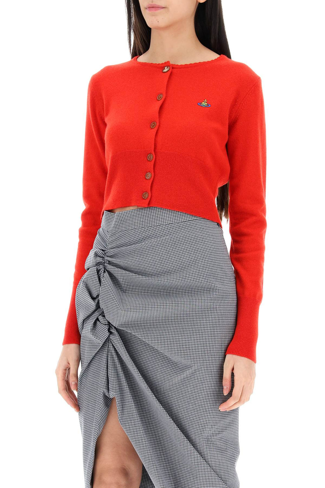 Vivienne Westwood Bea Cropped Cardigan   Rosso