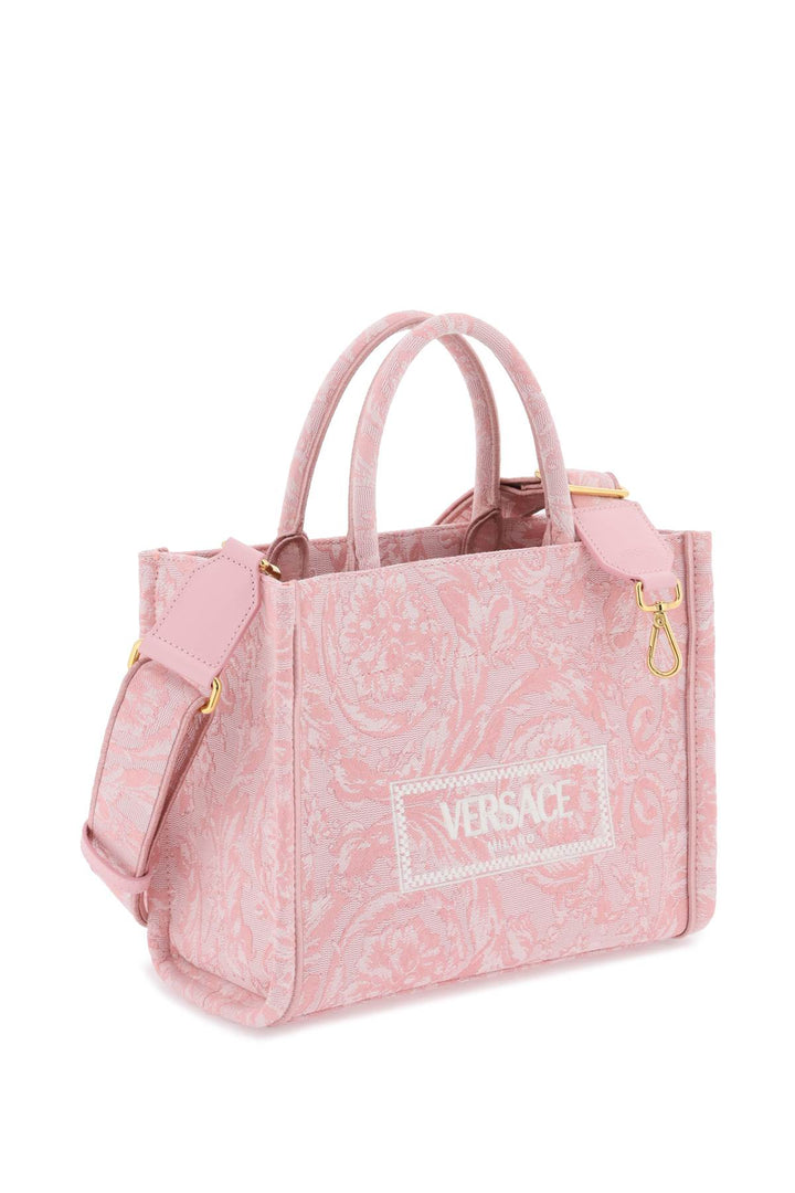 Versace Athena Barocco Small Tote Bag   Rosa