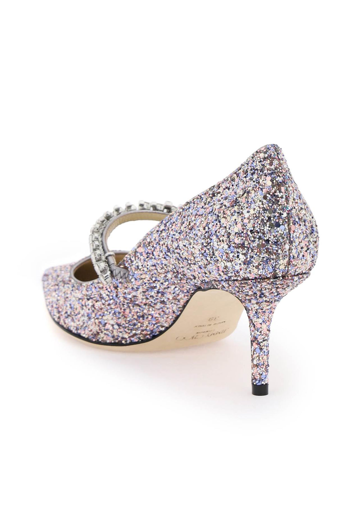 Jimmy Choo Bing 65 Pumps With Glitter And Crystals   Rosa