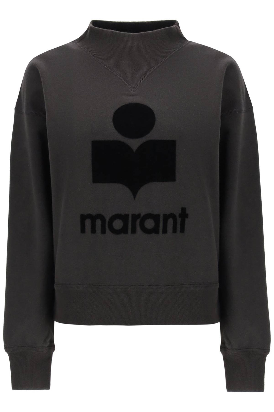 Isabel Marant Etoile Moby Sweatshirt With Flocked Logo   Grigio