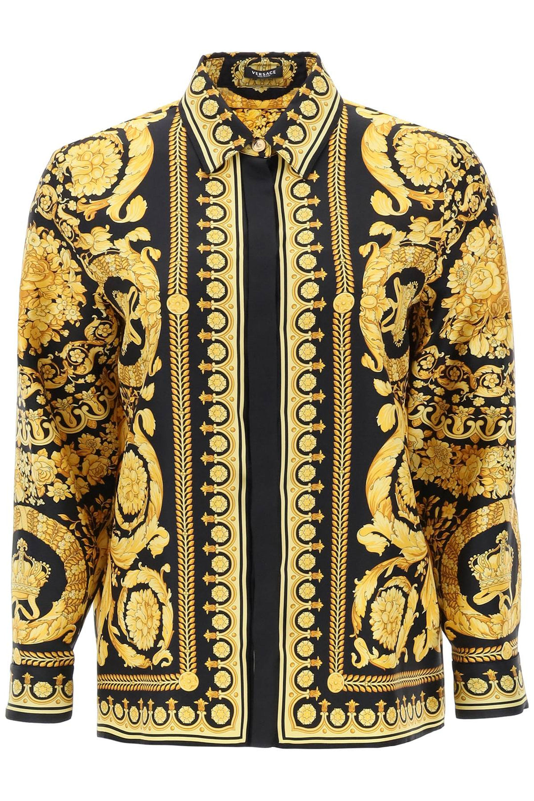 Versace Barocco Silk Shirt   Giallo