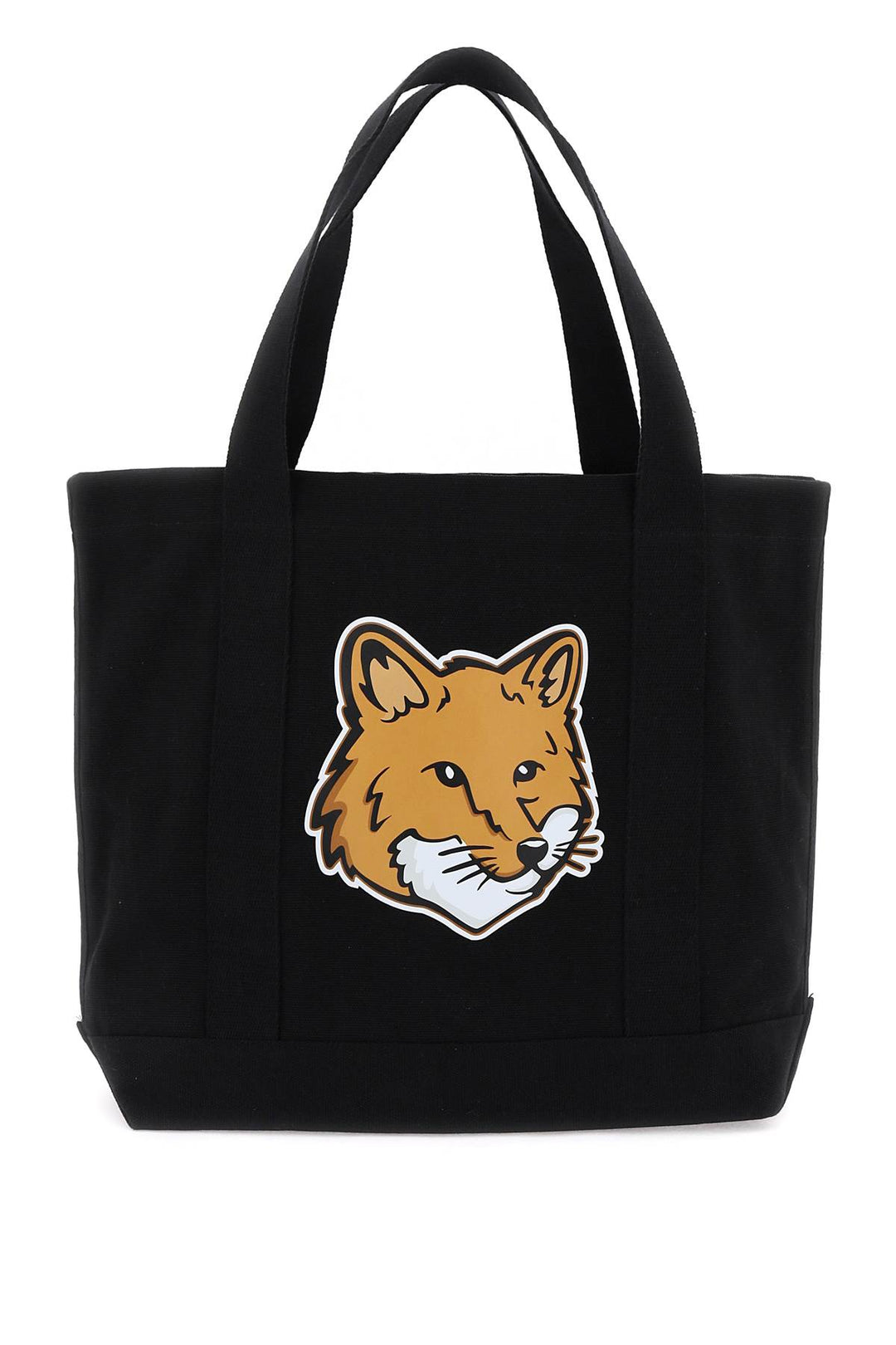 Maison Kitsune Fox Head Tote Bag   Nero