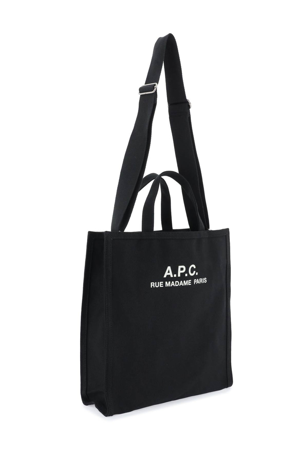 A.P.C. Récupération Canvas Shopping Bag   Nero