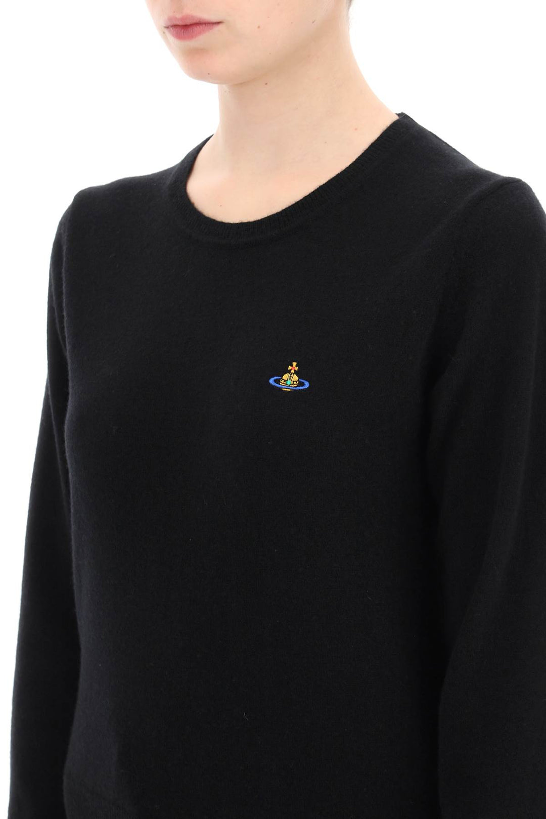 Vivienne Westwood Bea Cardigan With Logo Embroidery   Black