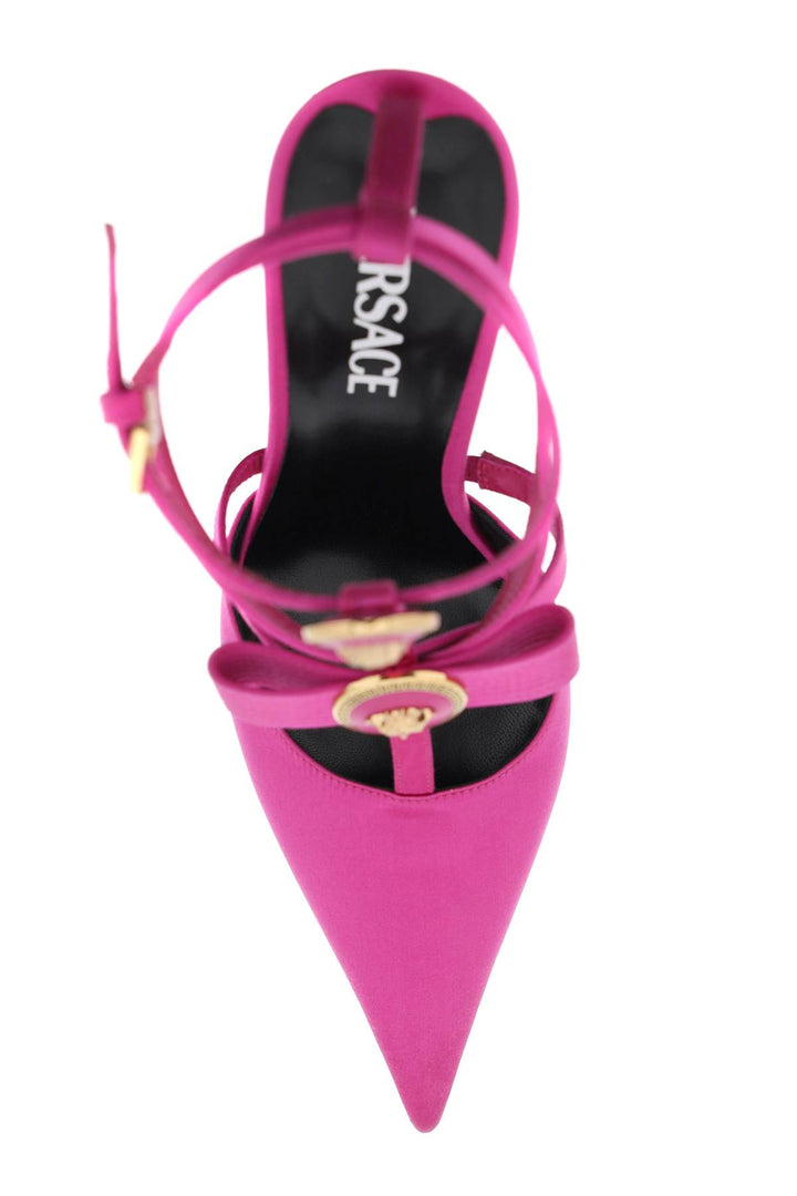 Versace Pumps With Gianni Ribbon Bows   Fuxia
