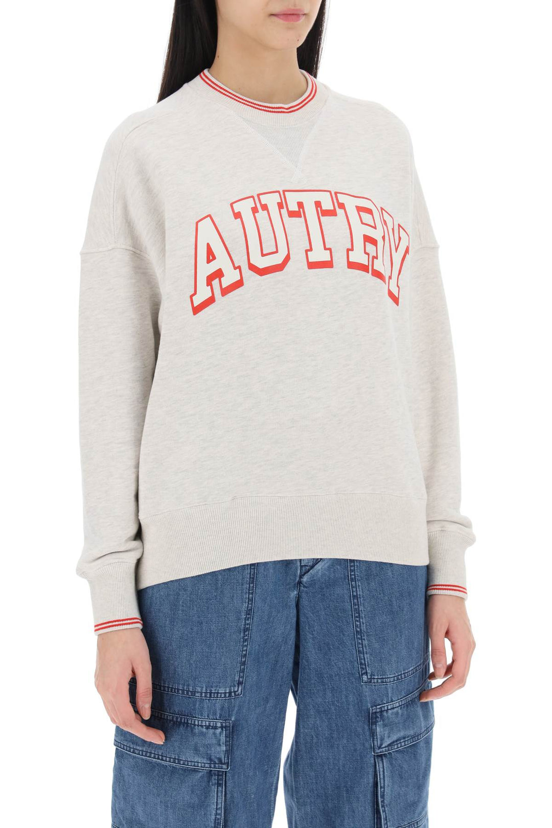 Autry Oversized Varsity Sweatshirt   Grigio