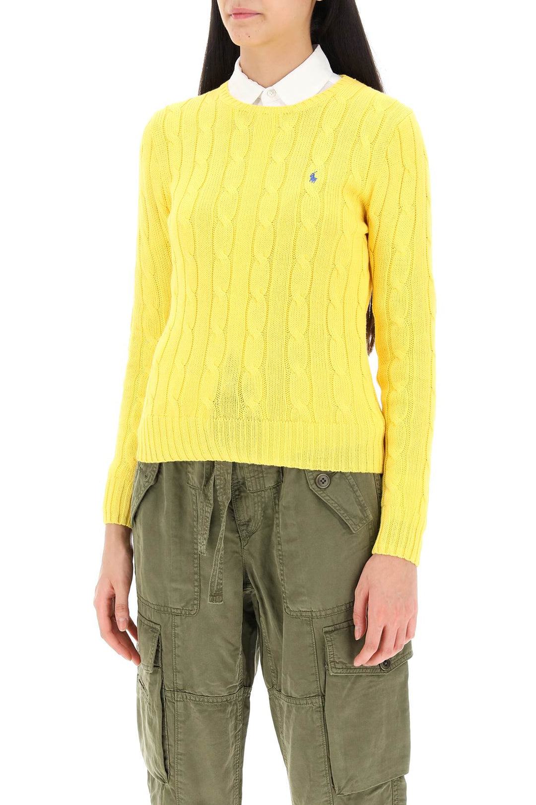 Polo Ralph Lauren Cable Knit Cotton Sweater   Giallo