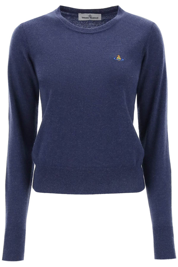 Vivienne Westwood Bea Cardigan With Logo Embroidery   Blue