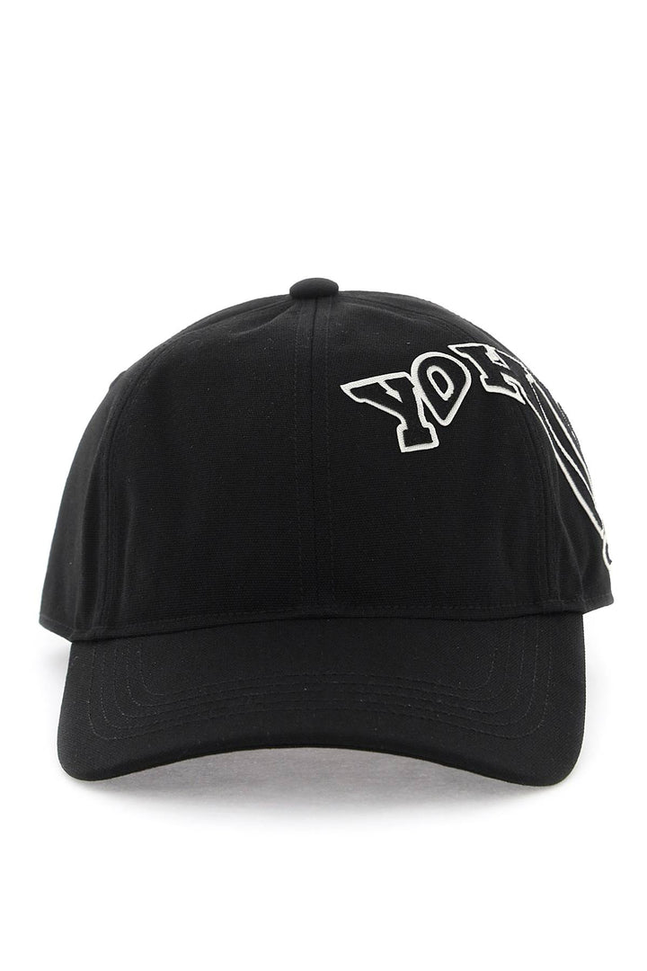 Y 3 Baseball Cap With Morphed Logo Patch   Nero