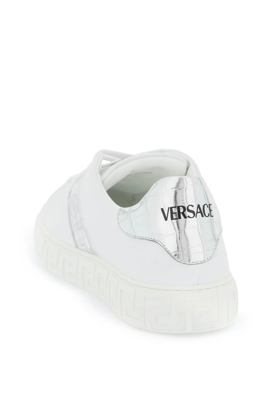 Versace Greek Pattern Sneakers   Argento
