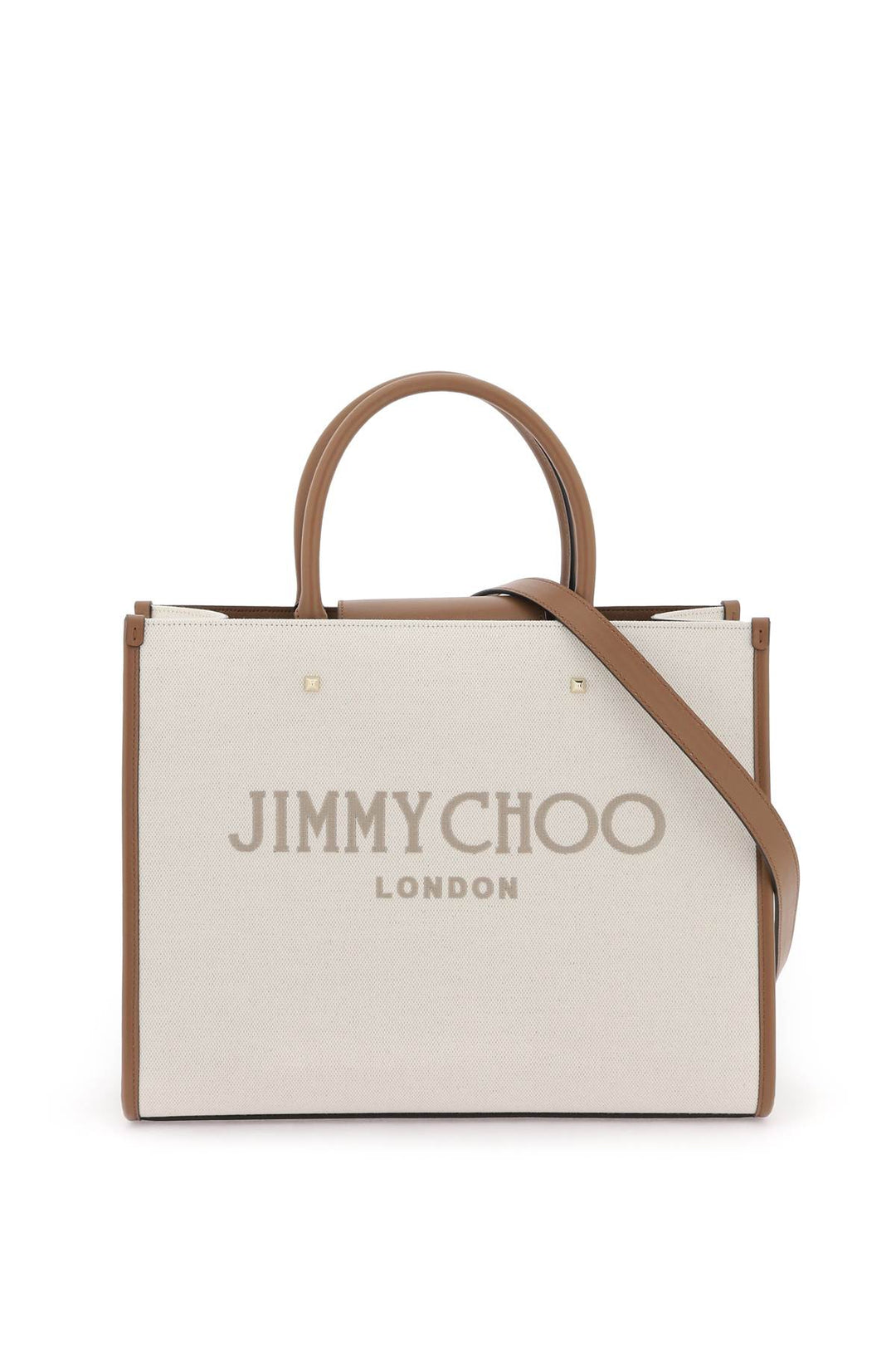 Jimmy Choo Avenue M Tote Bag   Beige