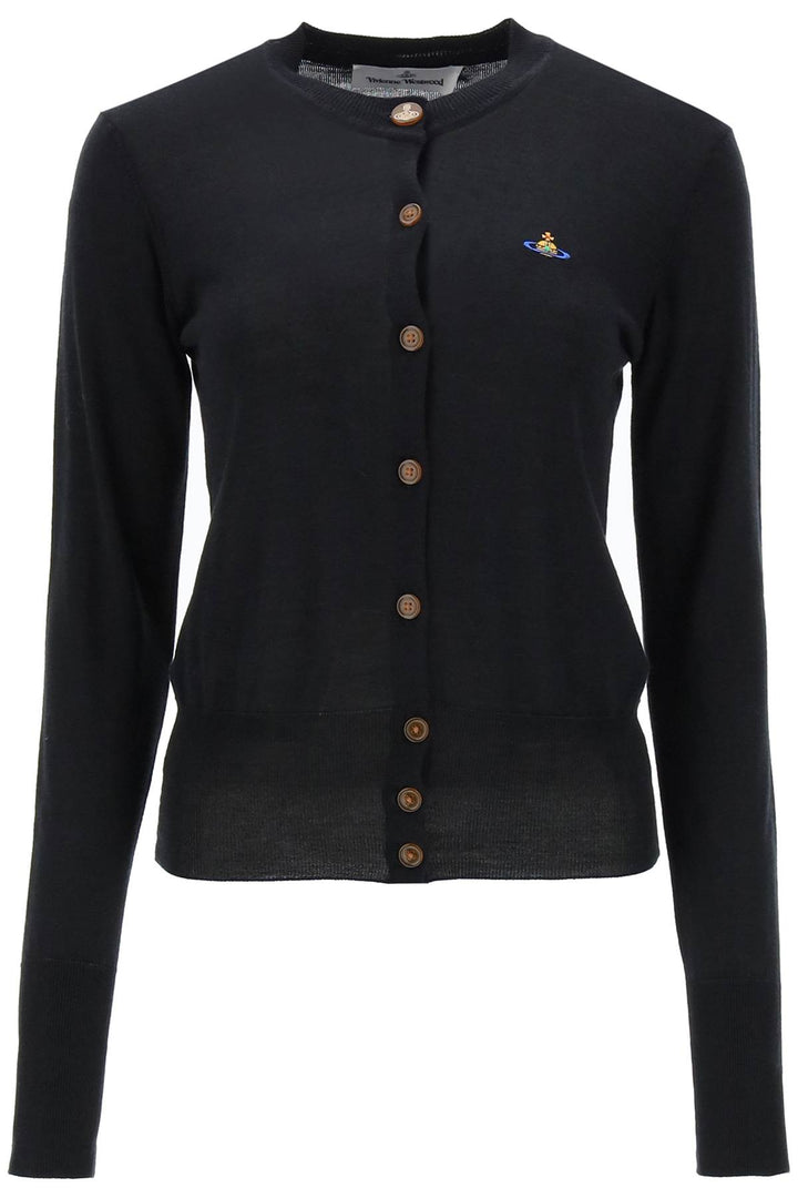 Vivienne Westwood Bea Cardigan With Embroidered Logo   Nero