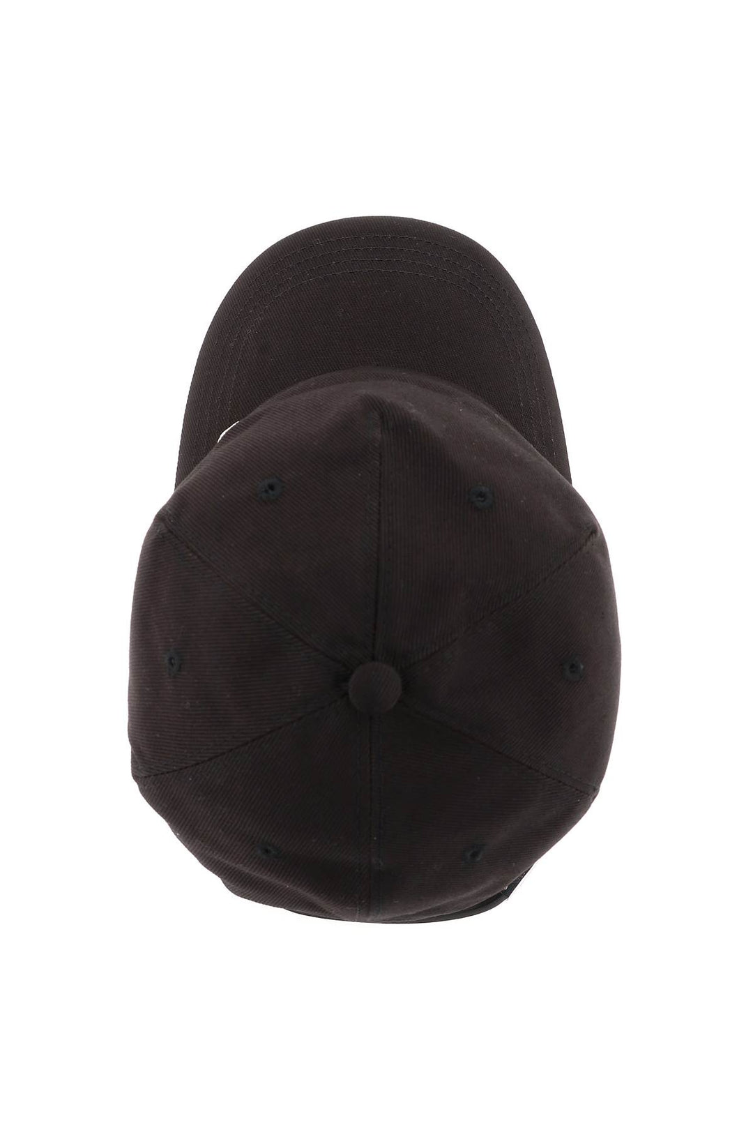 Alexander Mcqueen Baseball Hat With Oversized Logo   Nero