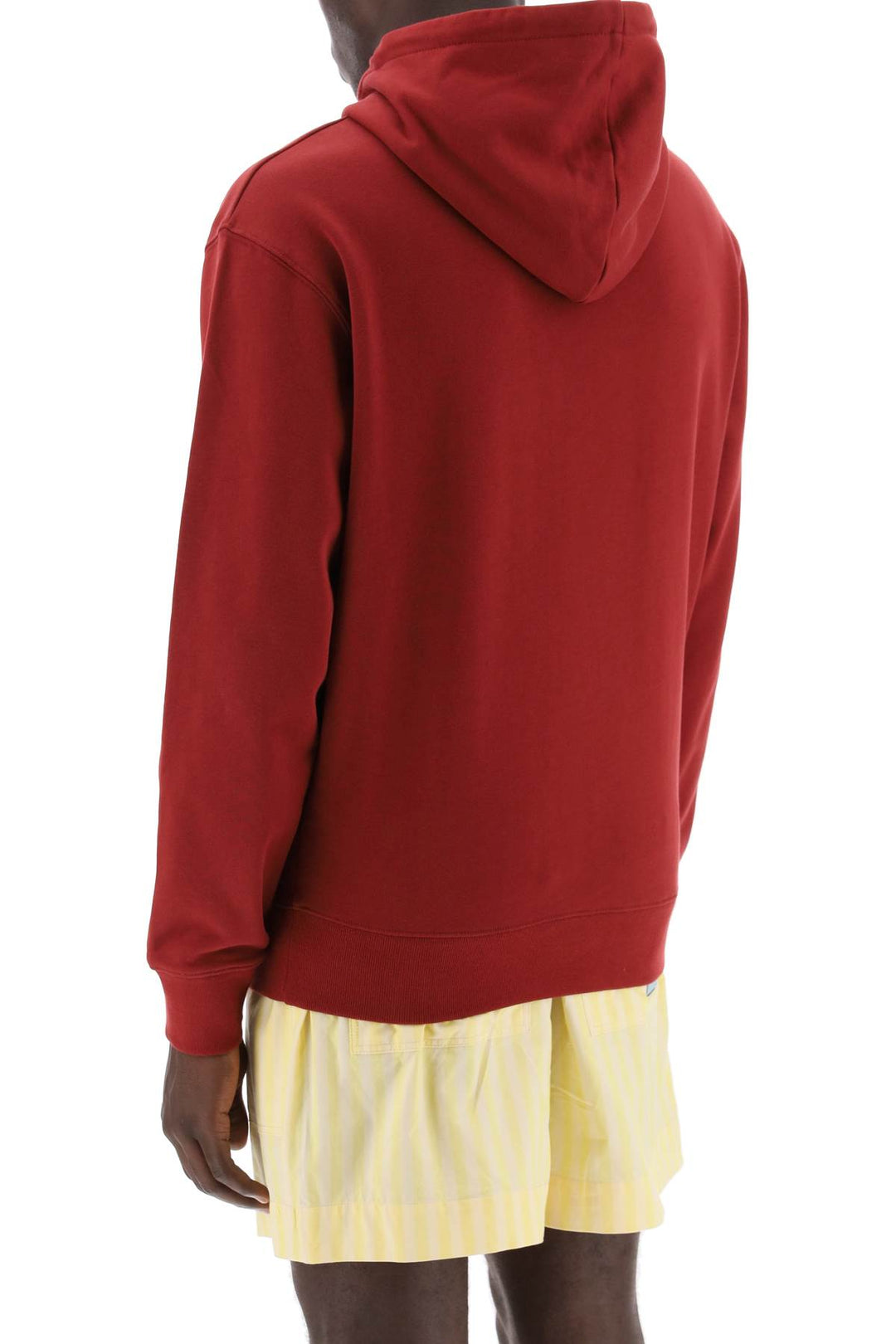 Maison Kitsune Hooded Sweatshirt With Graphic Print   Rosso