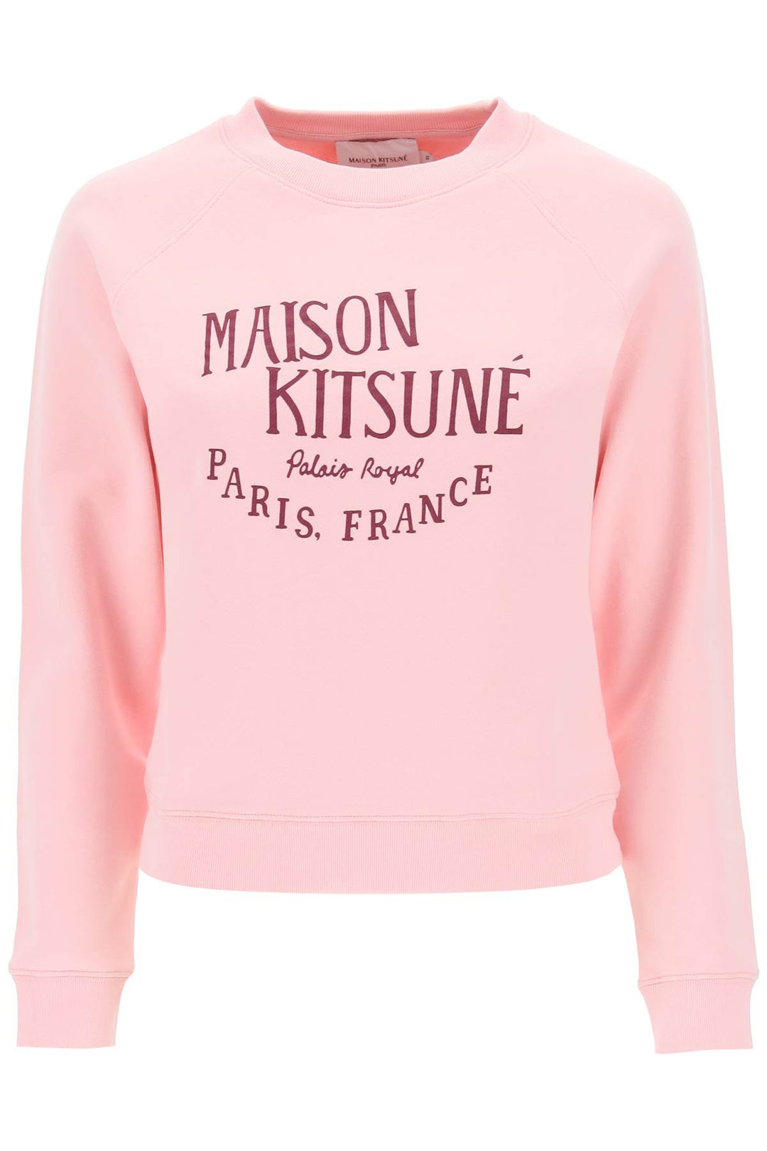 Maison Kitsune Crew Neck Sweatshirt With Print   Rosa