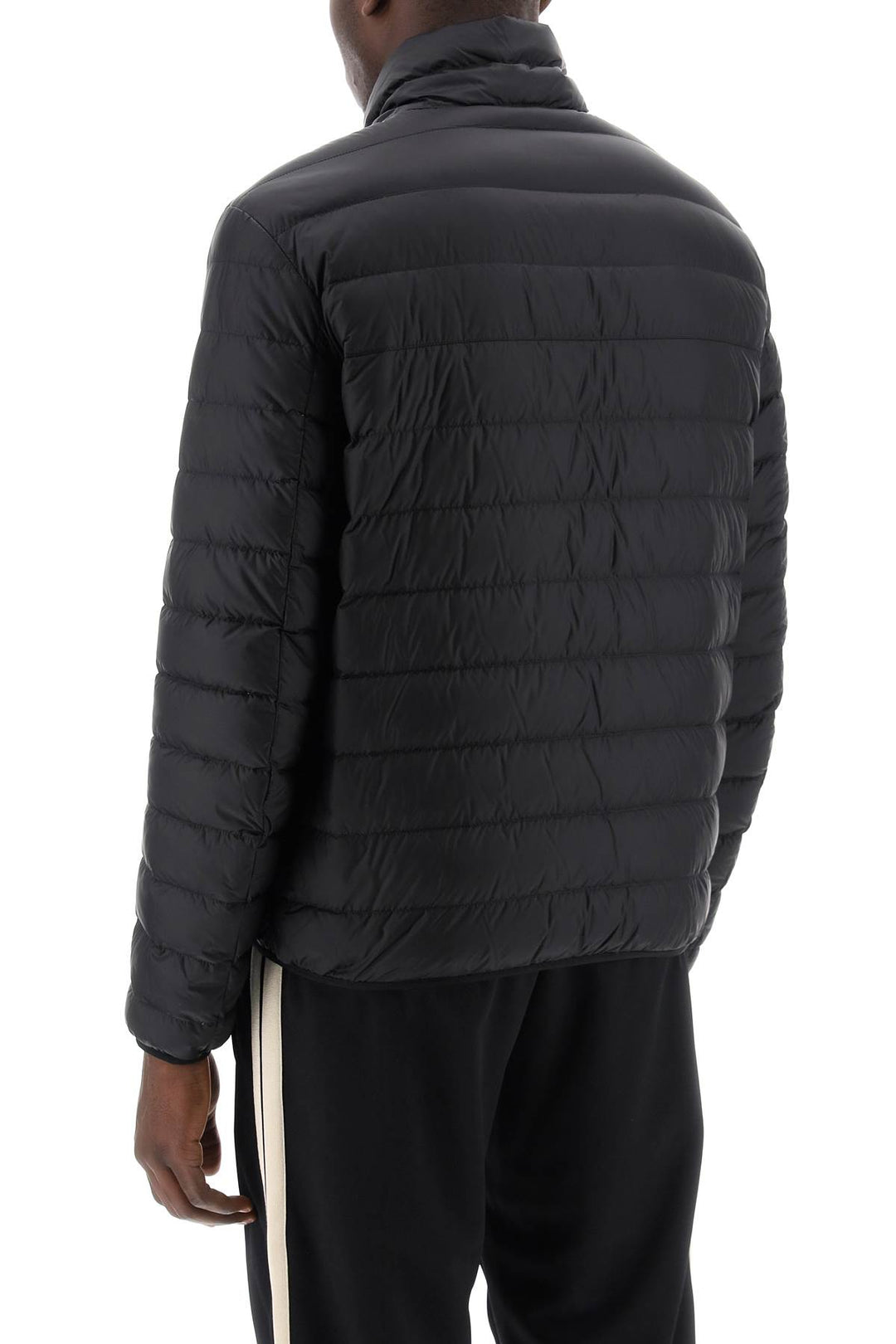 Palm Angels Lightweight Down Jacket With Embroidered Logo   Nero