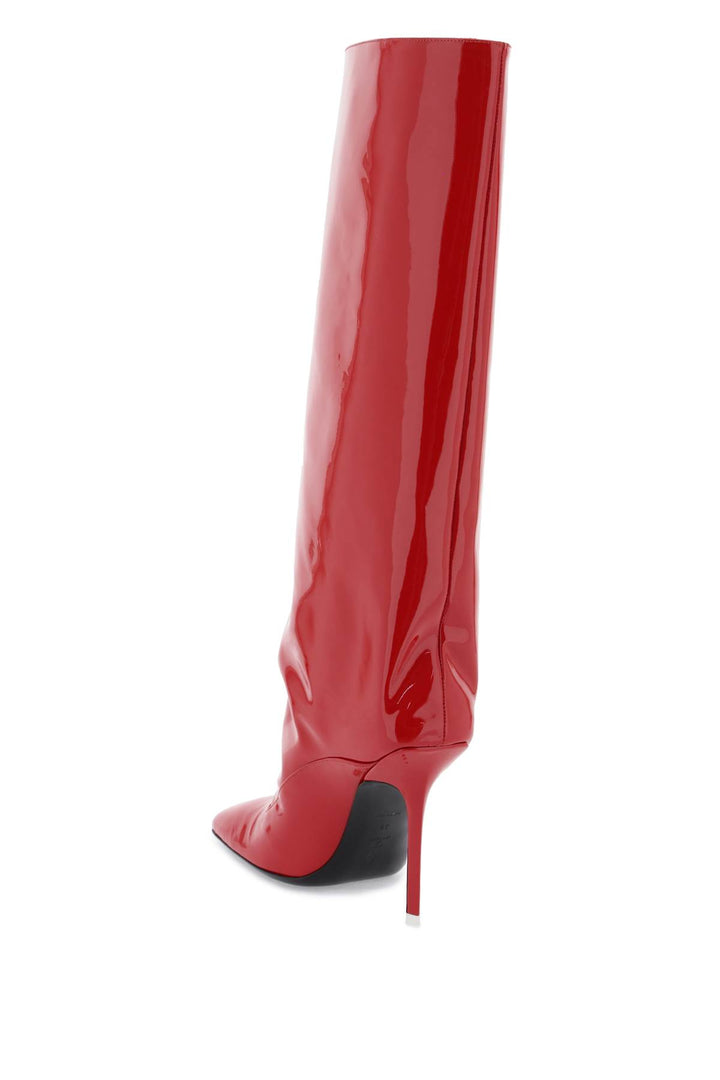The Attico Sienna Tube Boots   Rosso